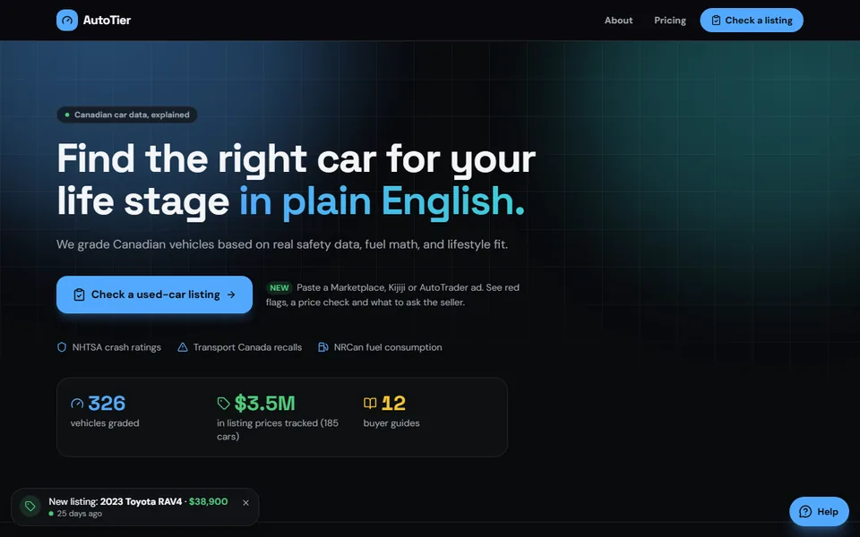 Front page of AutoTier